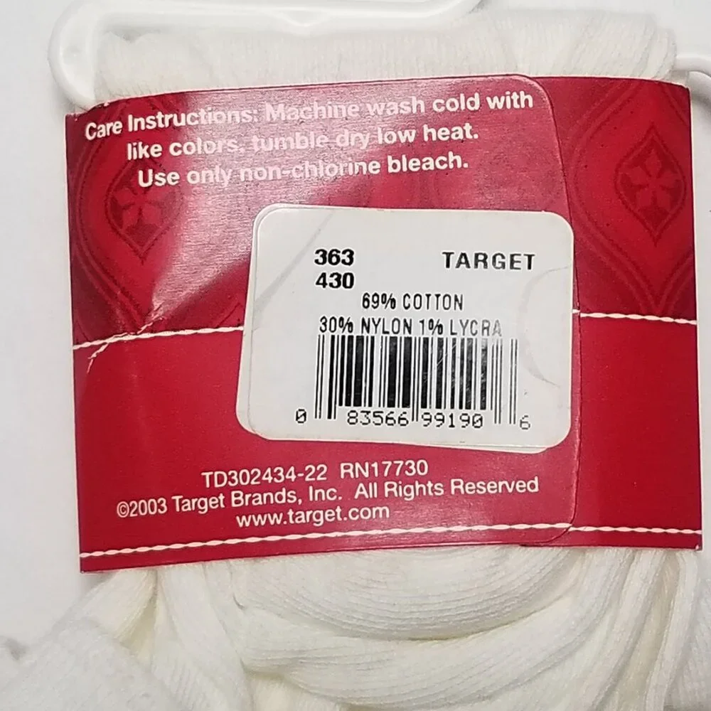 2 Pack Target Brand Girl's Fits Shoe Size 2-10 Socks Christmas Tree & White NWT